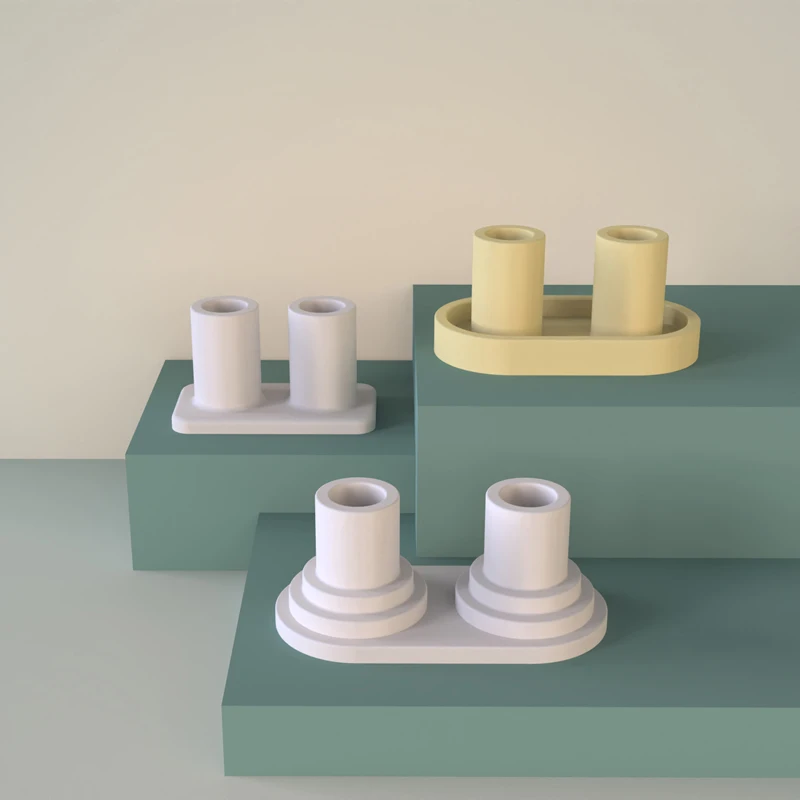 

Силиконовая форма для бетонных подсвечников, креативная силиконовая форма для вставки в цементную свечу, пористые вставки в свечи и кроншт...