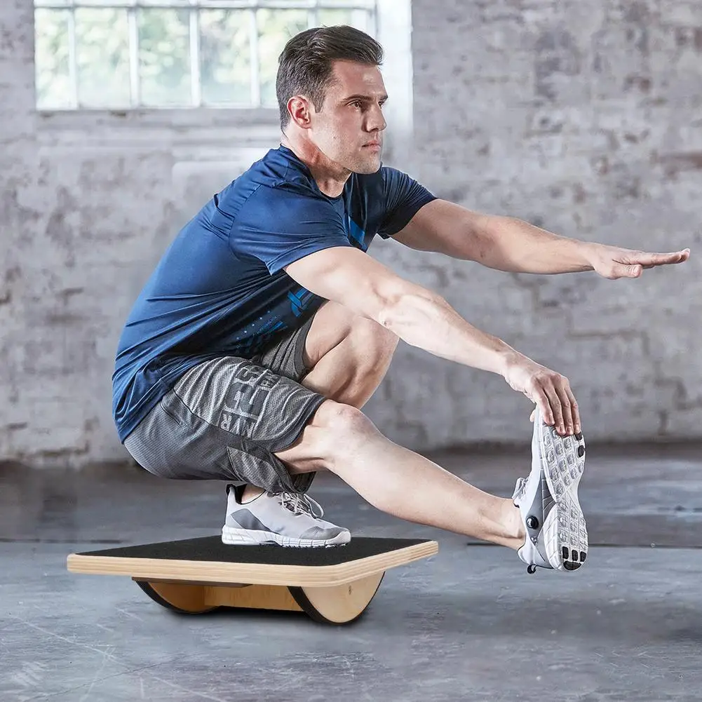 

Non Slip Balance Board ABS Yoga Wobble Bear Stability Disc Waist Wriggling Round Plate Sports Waist Twisting Exerciser