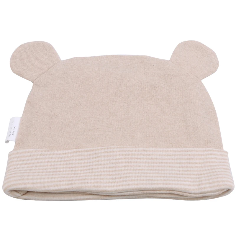 

Autumn Newborn Baby Boys Girls Hat Cute Cartoon Bear Pattern Comfortable High Quality Sleep Headwear Hats