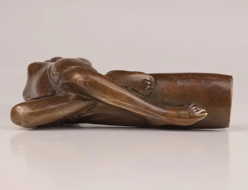 Трость трость голова бронза литая женщина Статуя аксессуары сборная|Статуи и