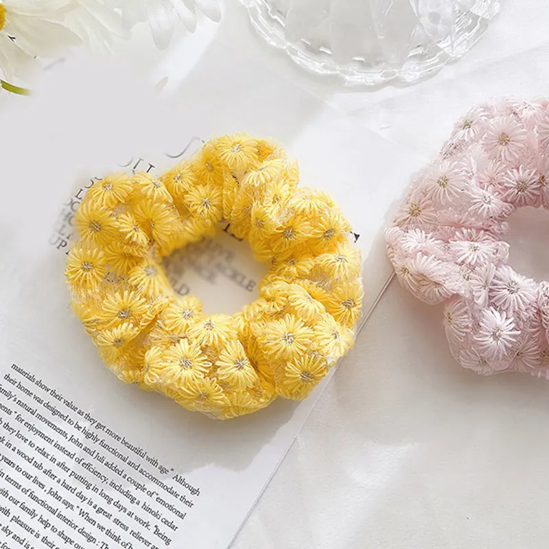 Корейские кружевные сетчатые резинки для волос женские эластичные держатель