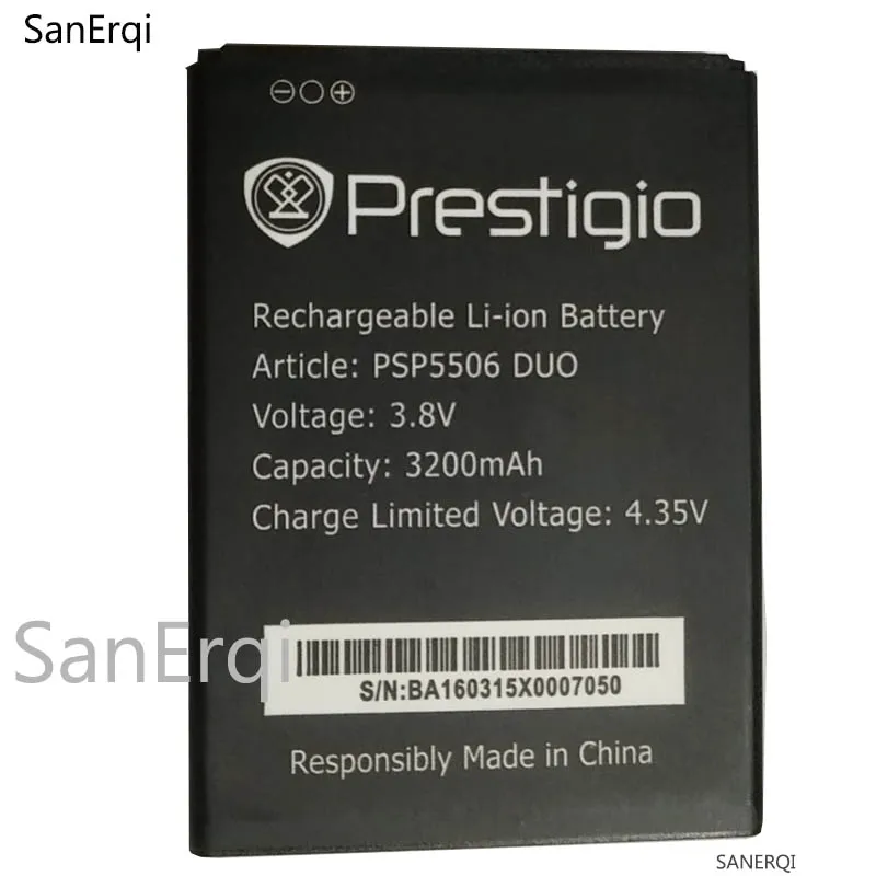 Аккумулятор для Prestigio Grace Q5 PSP 5506DUO 5506 DUO высокое качество 3 8 в 3200 мАч