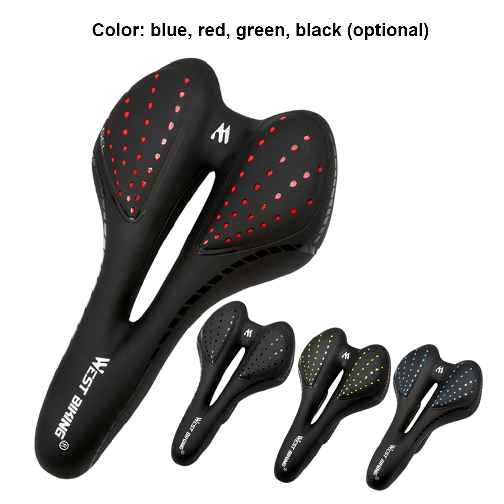Велосипедное седло дышащая подушка из искусственной кожи Удобная дорожная MTB