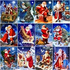 AZQSD 5d алмазная картина Санта полный квадраткруглая дрель зимняя Рождественская Алмазная вышивка домашний Декор подарок ручной работы