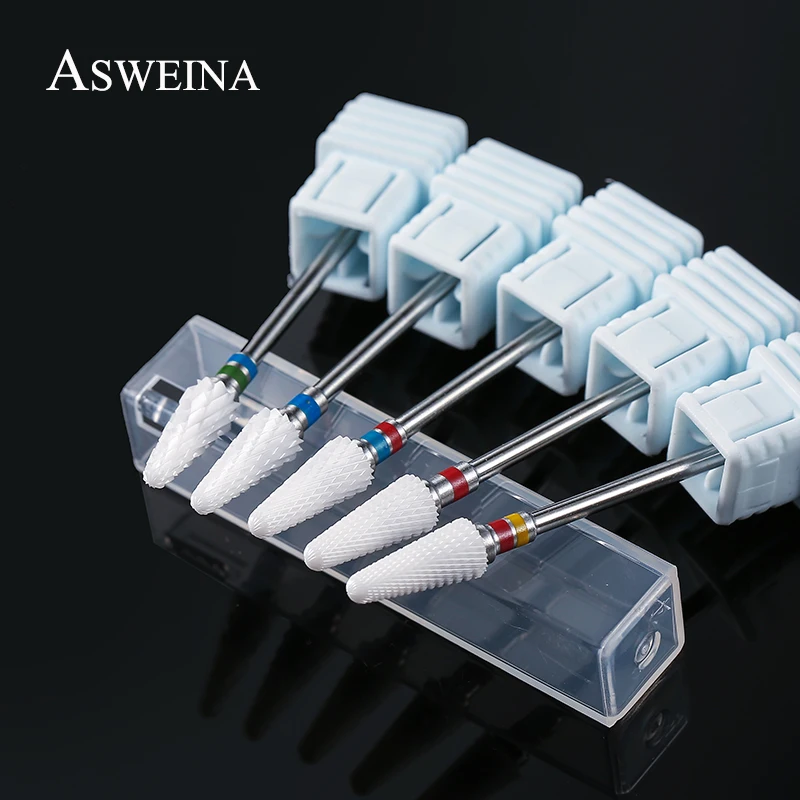 ASWEINA 1 шт. керамические фрезы для ногтей электрические острые вращающиеся