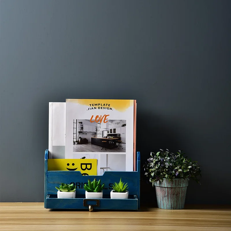 3 gird с ящиком деревянные ретро коробки для хранения дома офисный Рабочий стол