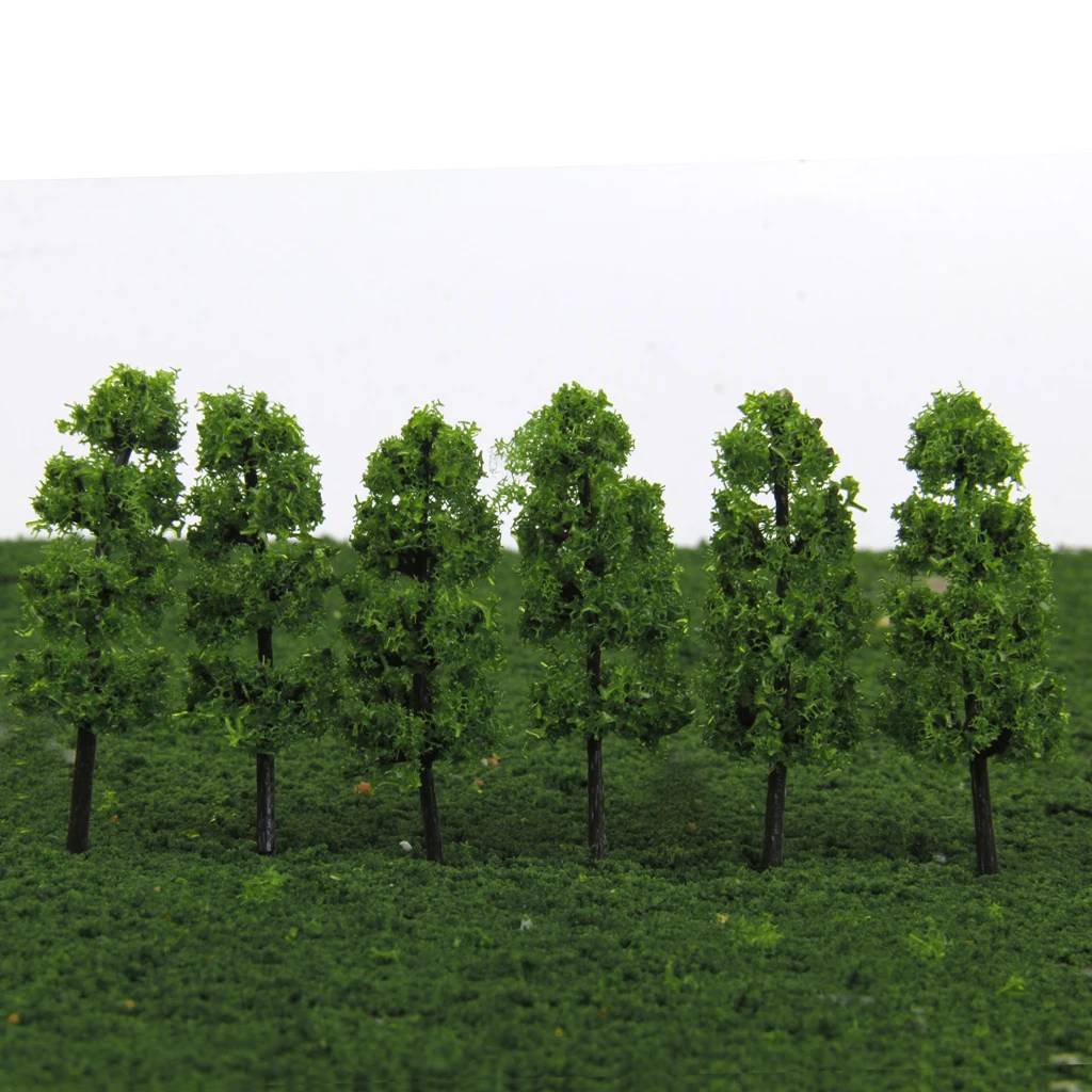 

120pcs 1/150 OO Scale 3.5 "Landscape Green Railway Tree Model