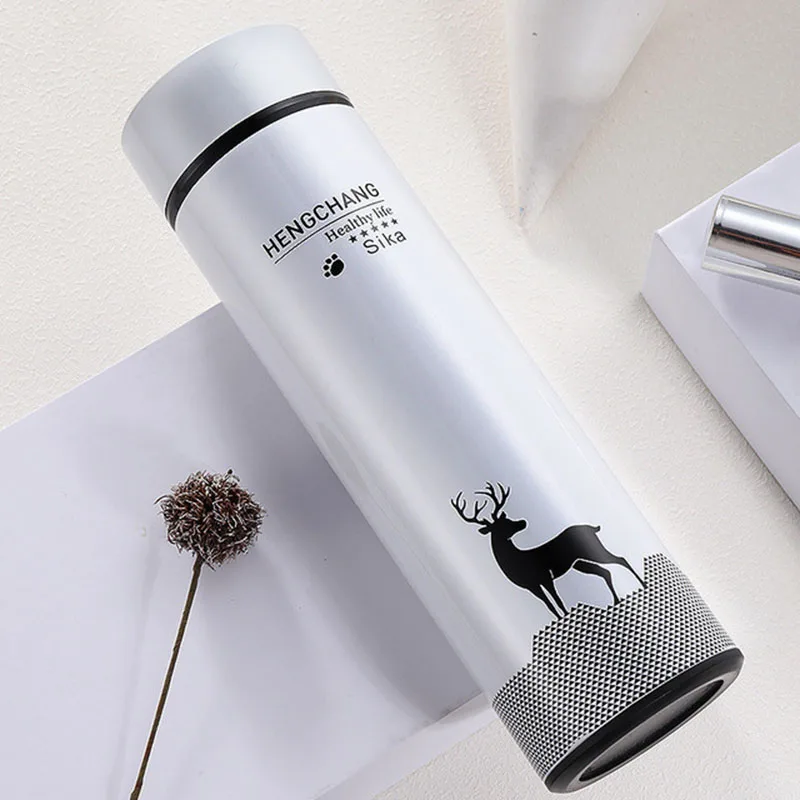 Термос из нержавеющей стали с изображением лося 450 мл | Дом и сад