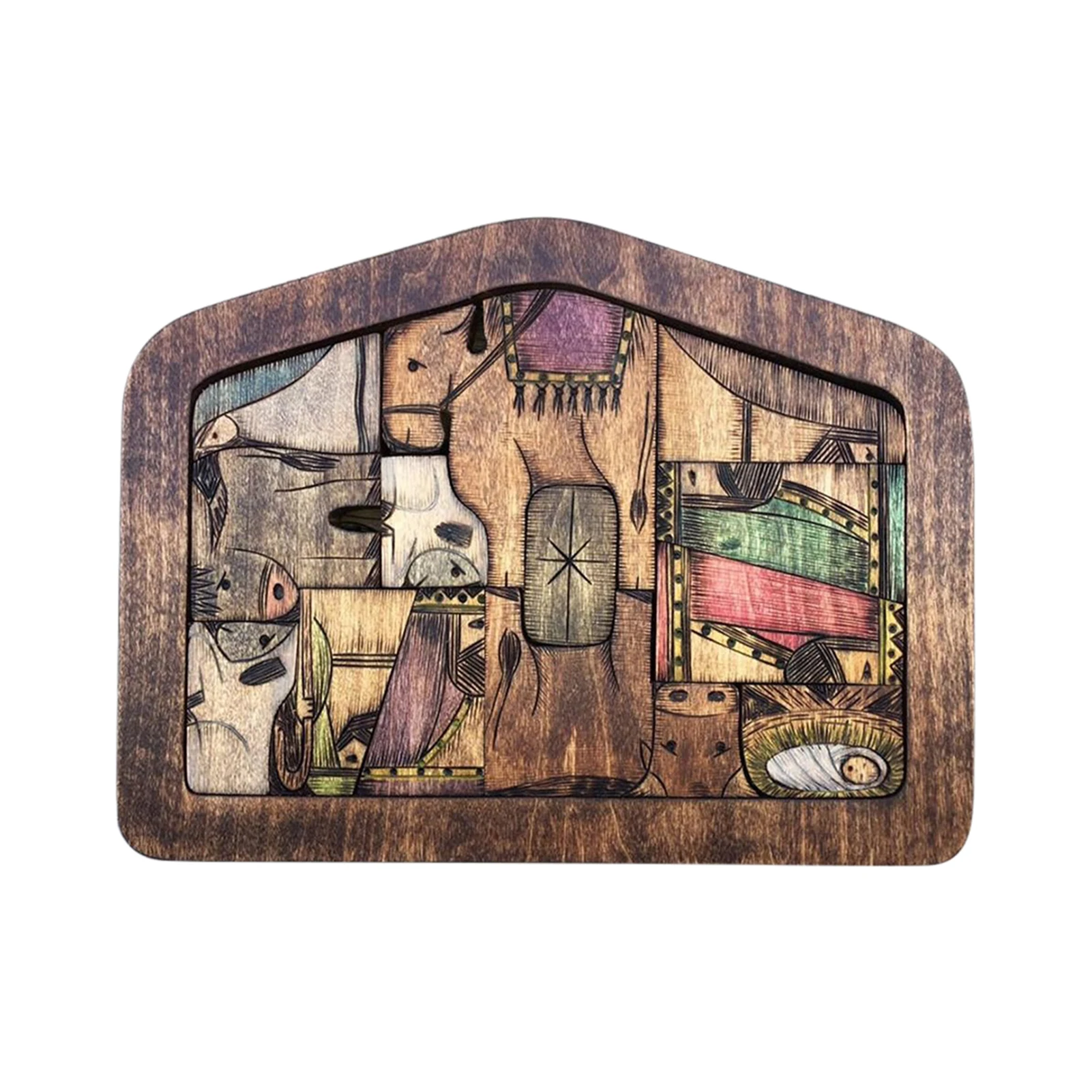 

Gifts Board Game 20x15cm Restaurant Intelligence Development For Adults Kids Wooden Jesus Jigsaw Home Decor Wall Art Bedroom