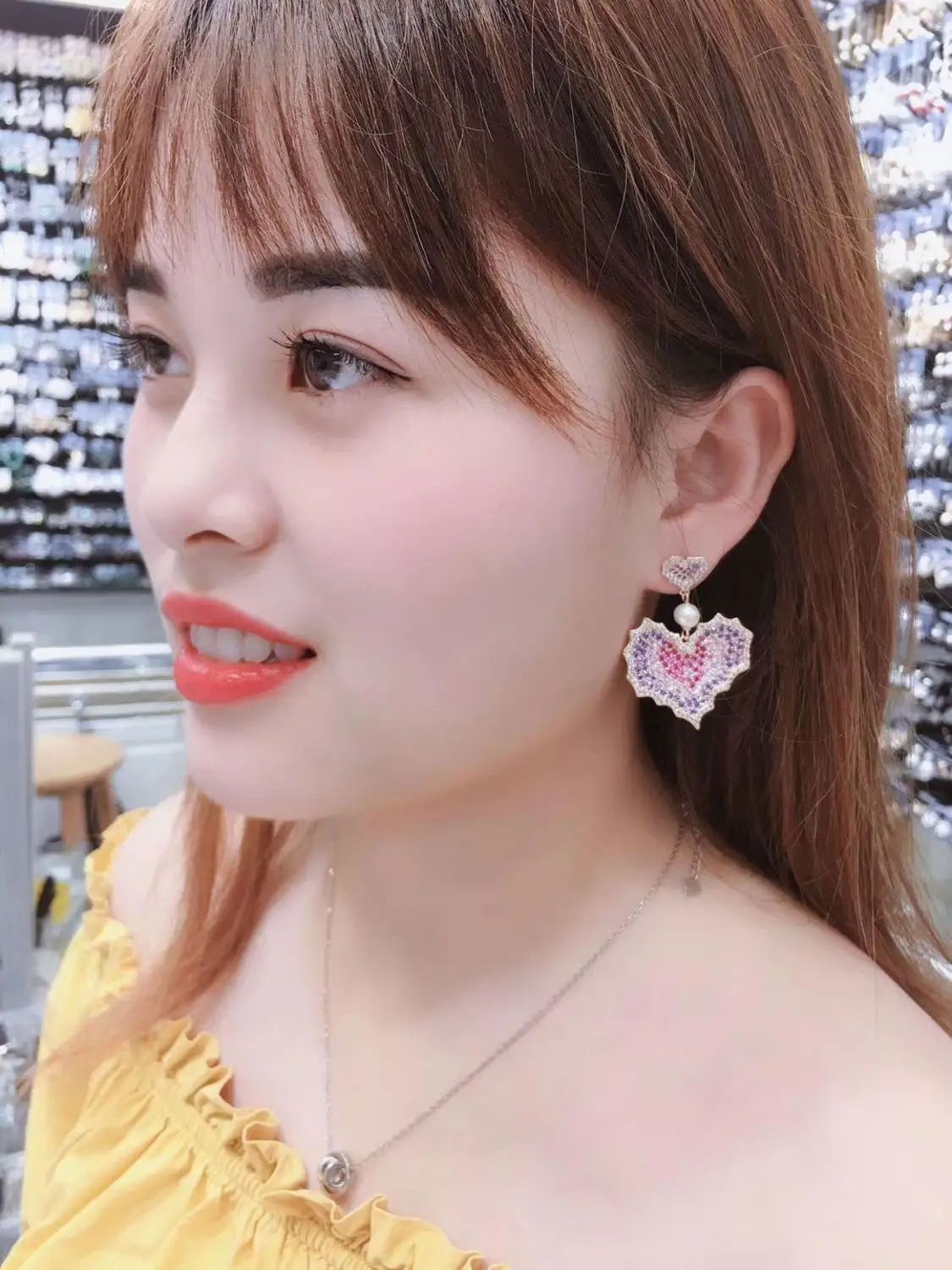 

Maple Leaf Shape Earrings Paved AAA Zirconia Stone Fashion Women Jewelry Wedding Party Drop Earrings High Quality Plating