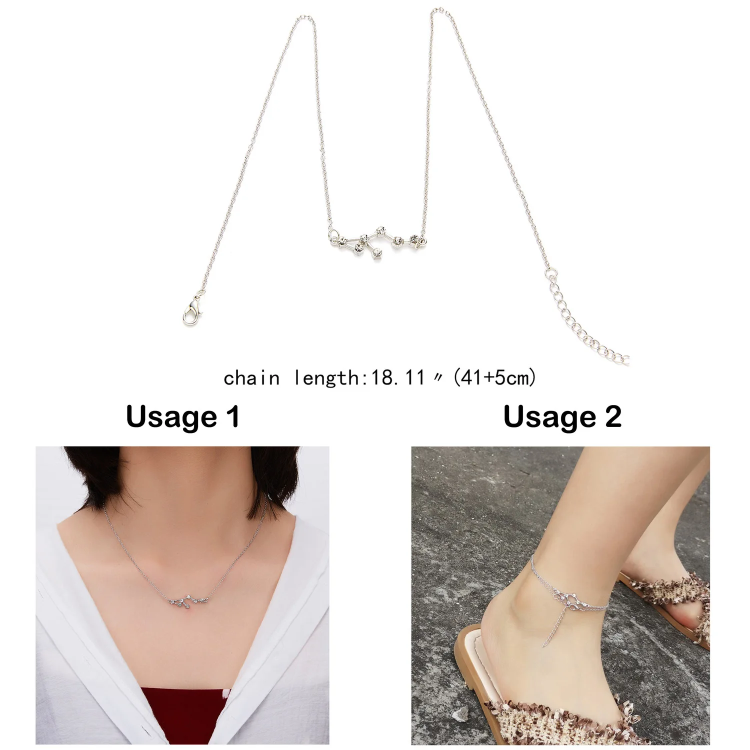 1 шт. ожерелье с цепочкой на шею Virgo Twelve concellations вечерние цветные ожерелья модные