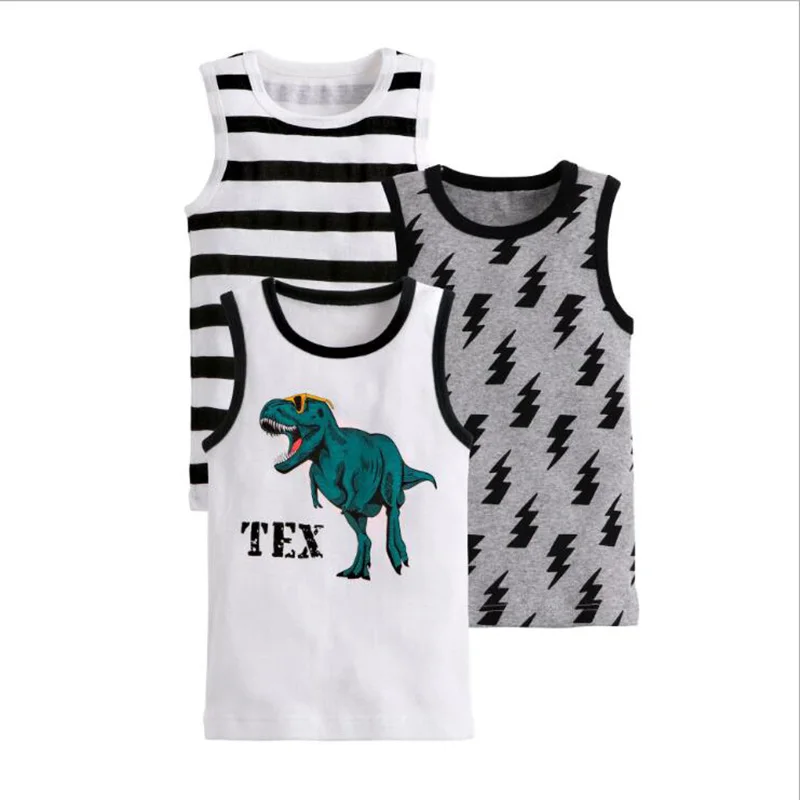 2-7Y Kids Underwear Cotton Boys Tanks Tops Baby Boy Summer Vest Camisole Children Solid Undershirt Sleeveless Vest