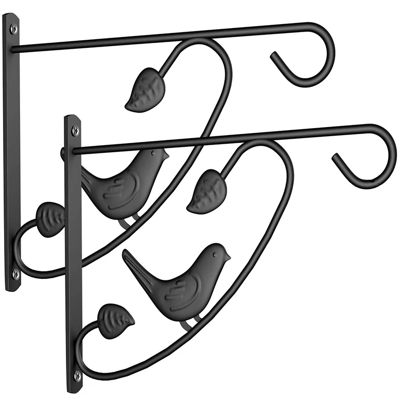 

2 Packs of 12-Inch Flower Bed Hooks for Hanging Plant Stands, Flower Pots, Bird Feeders, Wind Bell Lantern Hooks