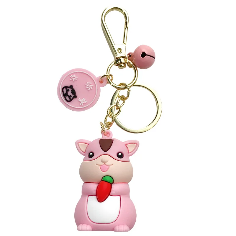 2019 new creative personality Ejiao chipmunk keychain cute cartoon girl wind car key chain bag pendant gift | Украшения и