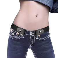 no buckle elastic belt for women luxury designer stretch button mens belt for jeans outdoor casual fashion female waistband