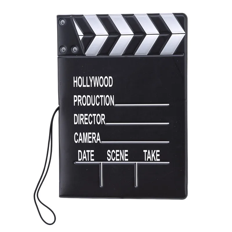 

Black-and-white Film Clapper Passport Covers PU Leather ID Card Credit Card Bag Passport Holder Passport Wallets Passaport Case