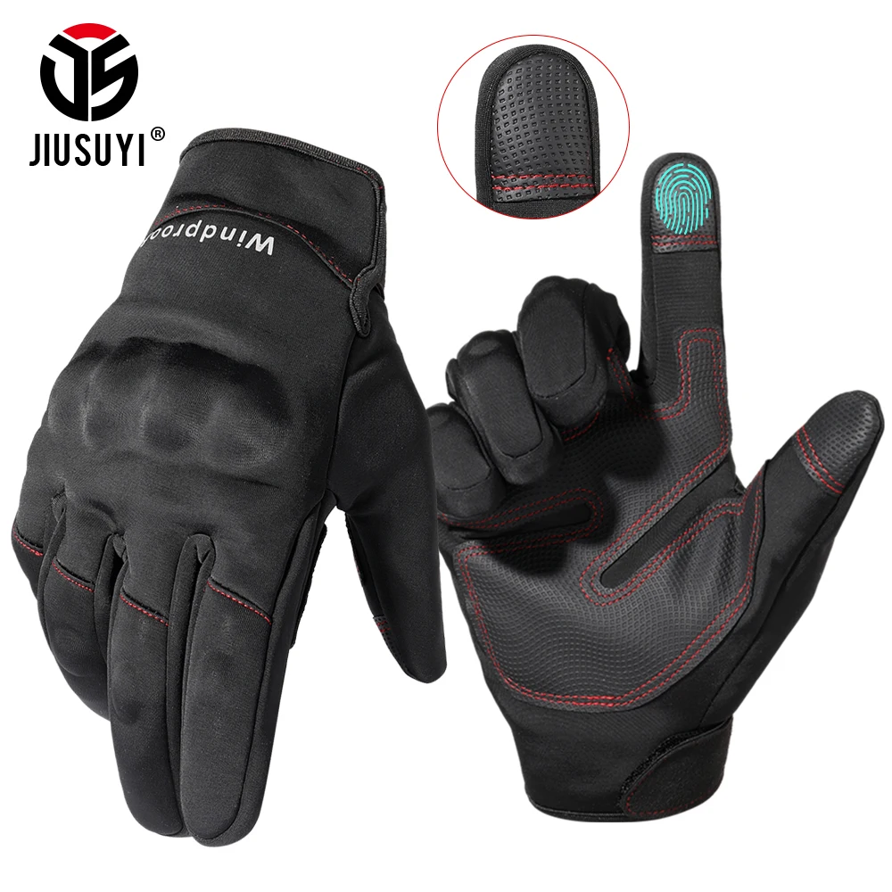 

Black Touch Screen Winter Full Finger Gloves Heated Windproof Glove Driving Working Sking Fishing Hunting Gear Men Women Mittens