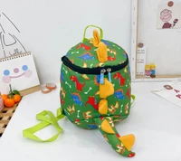 cute baby dinosaur backpack for kids toy dinosaur school bag cartoon kingdergarten shoulders bag colorful print anti lost bag