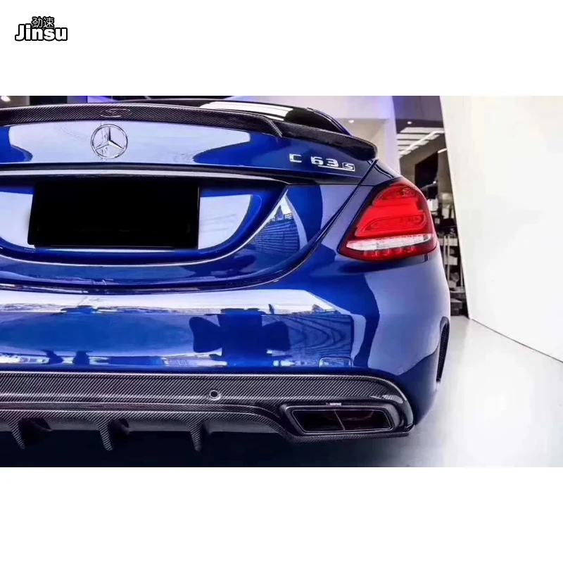 Спортивный бампер для benz c class c250 w205 c63 AMG FD style углеродное волокно задний диффузор