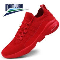 damyuan 2020 mens casual shoes flying weave super light running shoes slip on sock sneakers outdoor jogging walking mesh tenis