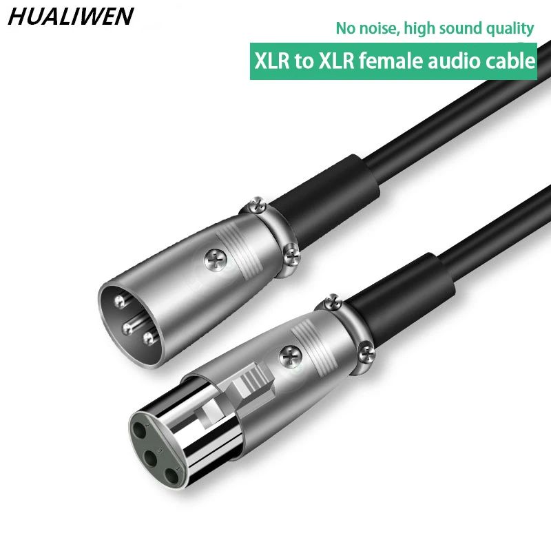 Кабель XLR штекер-гнездо M/F 3Pin OFC аудиокабель фольга + оплетка экранированный для