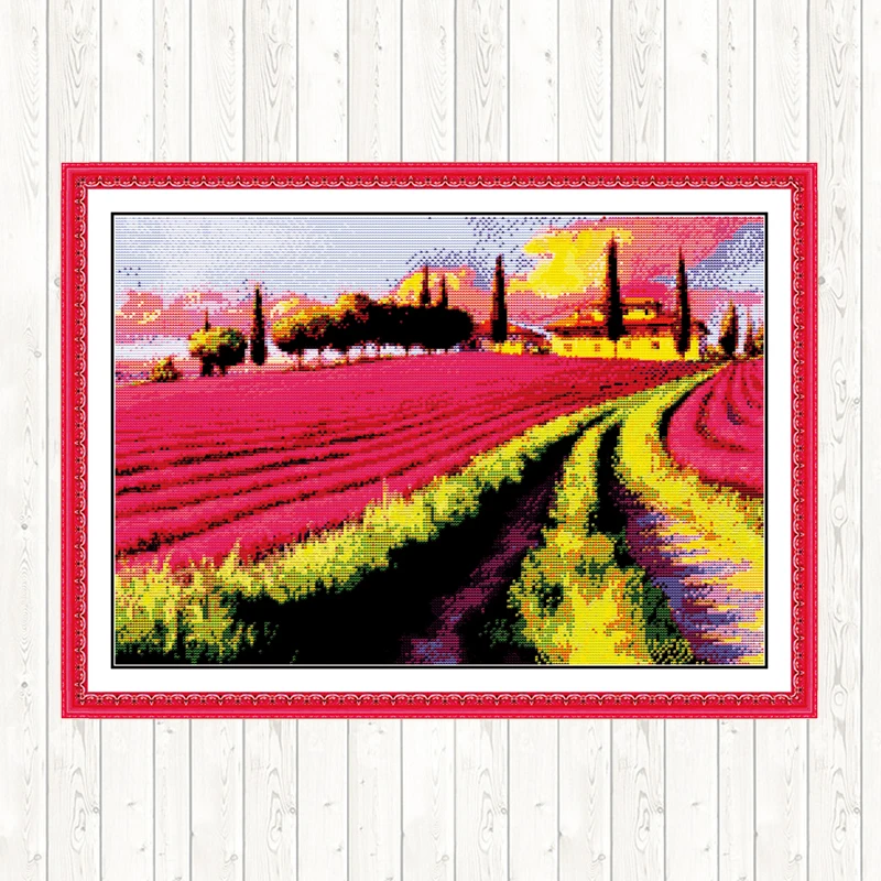 Набор для вышивки садом лаванды набор рукоделия домашний декор на стену