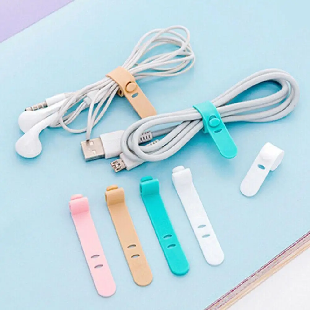 

Four-color Bag For Candy-colored Silicone Straps Anti-lost Earphones Soft Tape Data Cable Cable Tie Cable Organizer Cable W B2f0