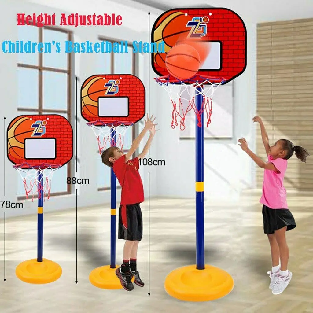 Kids Mini Basketball Set Indoor Outdoor Net Hoop Ball Pump Sport Game Toy Adjustable Chidrend Gifts | Спорт и развлечения