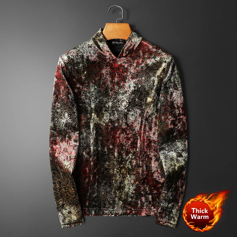 

Hoodie Sweatshirt 2021 Autumn Sueter Masculino Flower Baroque Trend Sweatshirts Men Homme Luxury Print Sweatshirt For Men