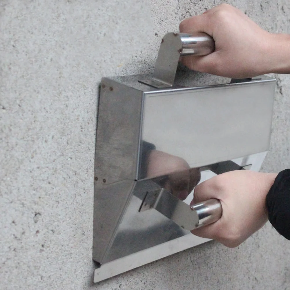 

Plaster Scraper with Handle Mortar Hand Tools Anti Cement Wall Decor Stainless Steel Durable Cement File (Silver)