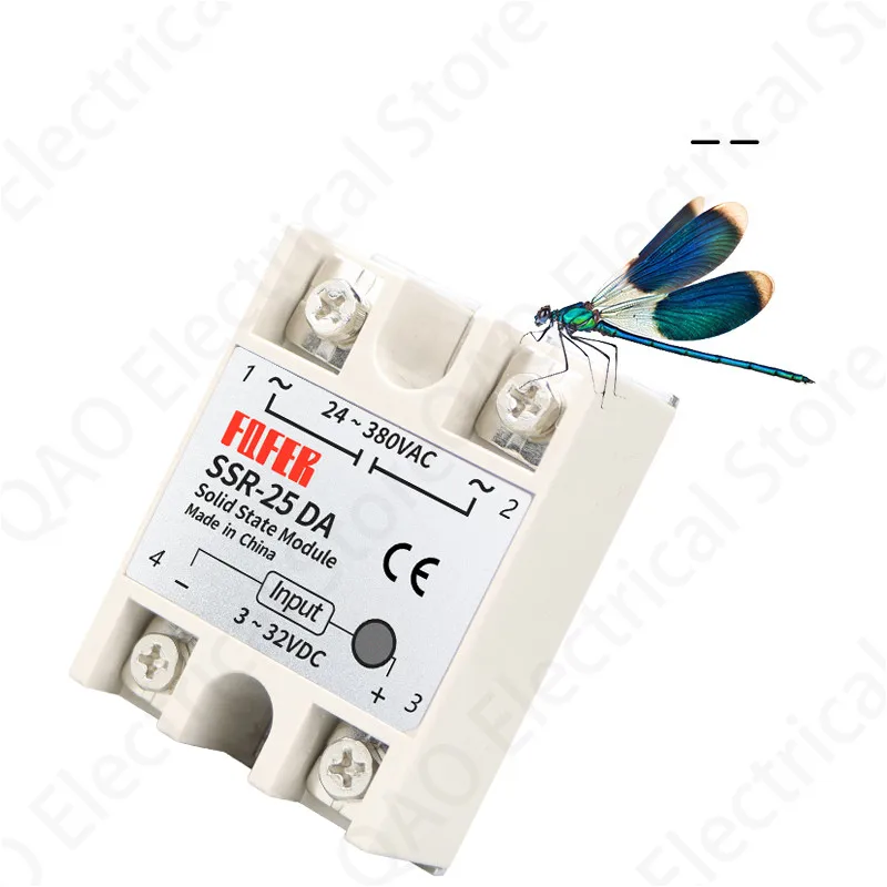 SSR-10DA SSR-25DA 30DA SSR-40DA 50DA 100DA 10A 25A 40A модуль твердотельного реле 3-32 В вход DC 24-380 выход