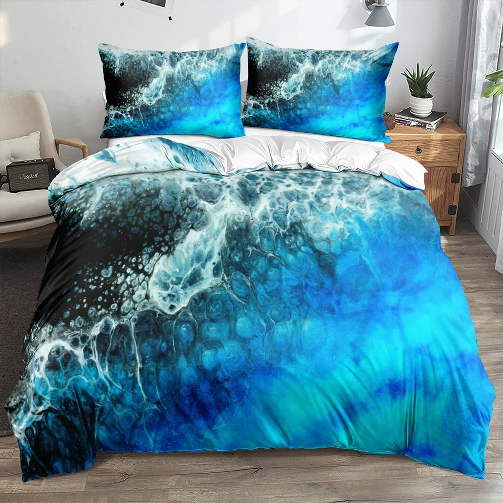 

3D Ink Painting Bedclothes Custom Design Duvet Cover Sets Comforter Cases White Pillow Case Full Single Double Size Beddings