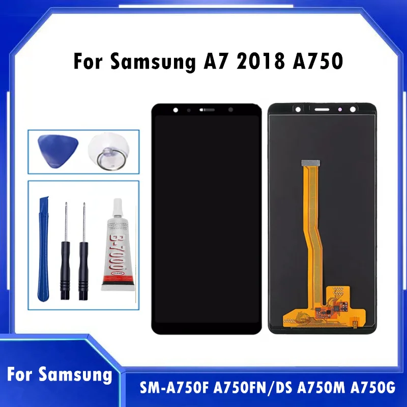 Для Samsung Galaxy A7 2018 A750 A750G SM A750F A750FN сенсорный экран дигитайзер ЖК дисплей для A72017 A720