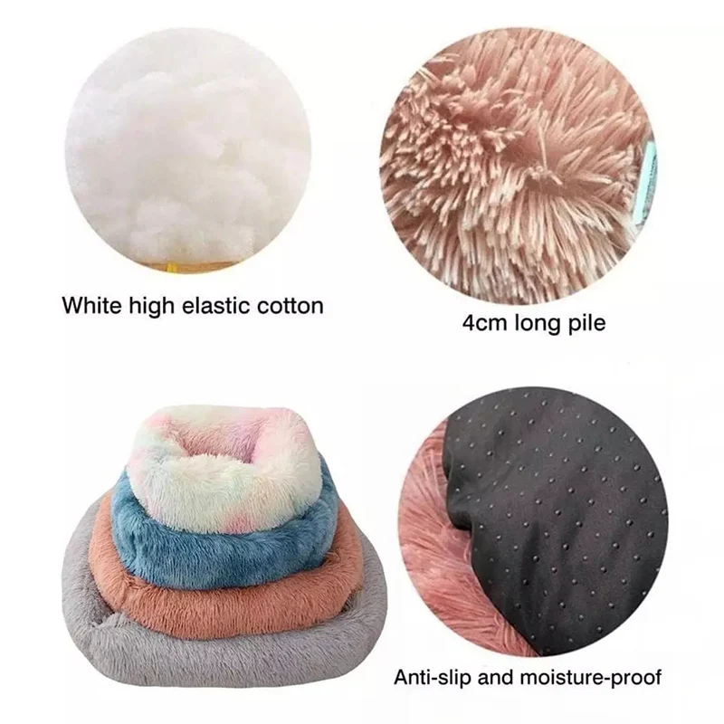 Теплый зимний квадратный сверхмягкий спальный коврик для собаки длинный