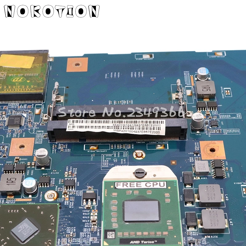 NOKOTION для acer aspire 5536 материнская плата ноутбука MB. P4201.004 MBP4201004 JV50-PU 48.4CH01.021 материнская плата DDR2 Бесплатный процессор