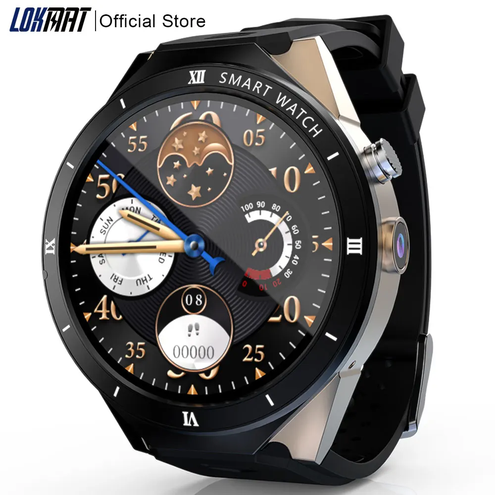 LOKMAT 1 39 &quotAMOLED сенсорный экран Bluetooth умные часы Гб + 16 ГБ Android 7 0 монитор сердечного