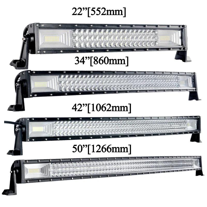 CREK 22 Большие размеры 34 42 50 &quotизогнутый ATV светодиодный светильник бар 12V 24V