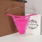 Для женщин стринги выдалбливают Лук кружевные трусики пикантные Трусы-стринги с низким берцем на каждый день с высокой талией, трусы, нижнее белье