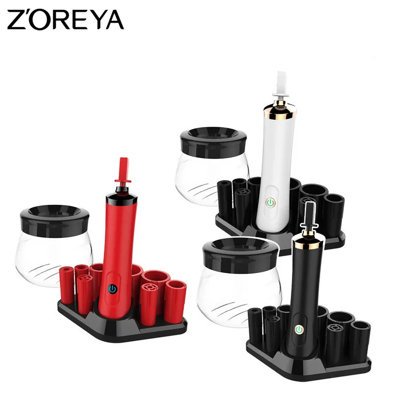 ZOREYA Electric Makeup Brush Cleaner& Dryer Set 10 seconds Efficient Make Up Brush Washing Tool