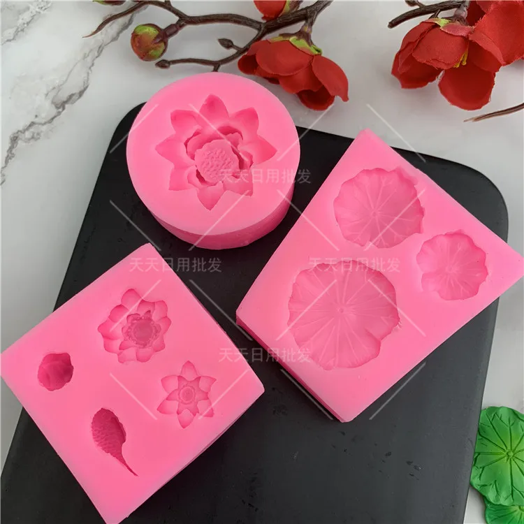 Силиконовая форма в китайском стиле виде листьев лотоса для шоколада помадки |