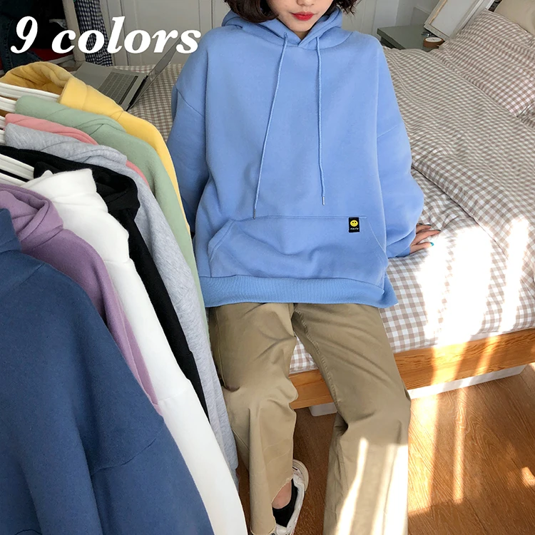 

Women Harajuku Hoodie New 2020 Autumn Winter Kawaii Casual Loose Hooded Sweatshirts Korean Oversize Pink Hoodies Outerwear Tops