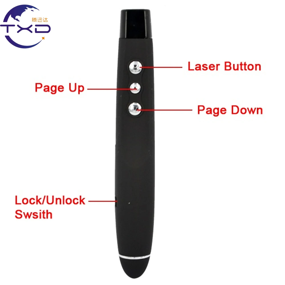 Тенцент беспроводной страница Тернер USB красный светильник PPT контроллер| |