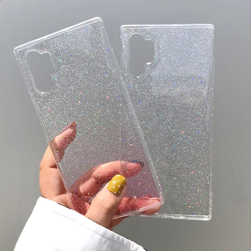 YHBB чехол S для samsung Note 10 8 9 Шикарный Блестящий Прозрачный чехол для samsung Galaxy S10 Plus S8 S9 цветной мягкий чехол с градиентом