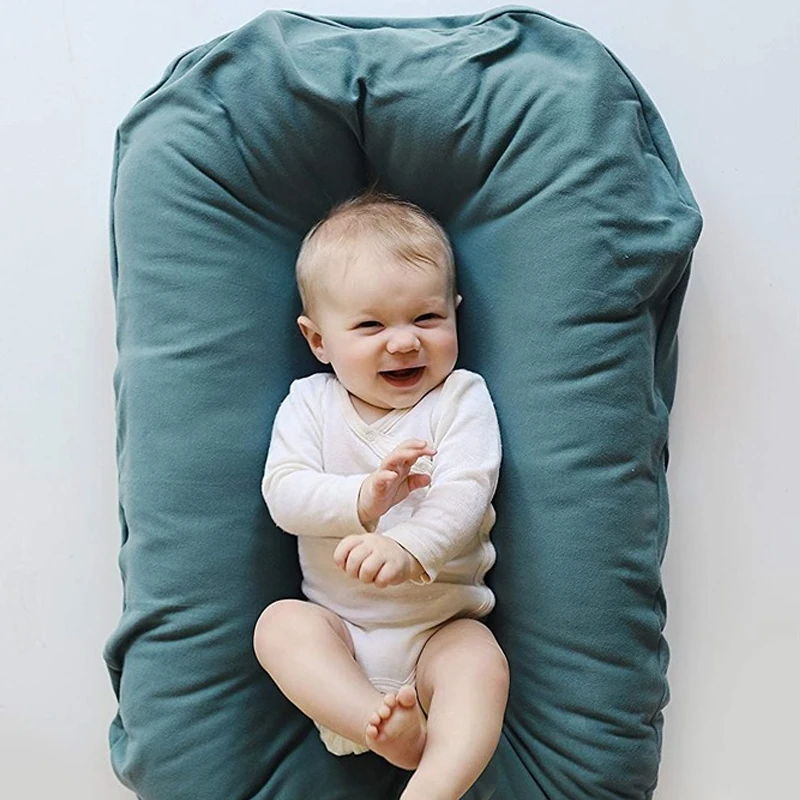 

Детское переносное кресло-гнездо 75 х45 см, хлопковая кроватка для новорожденных девочек и мальчиков, детская кроватка для сна