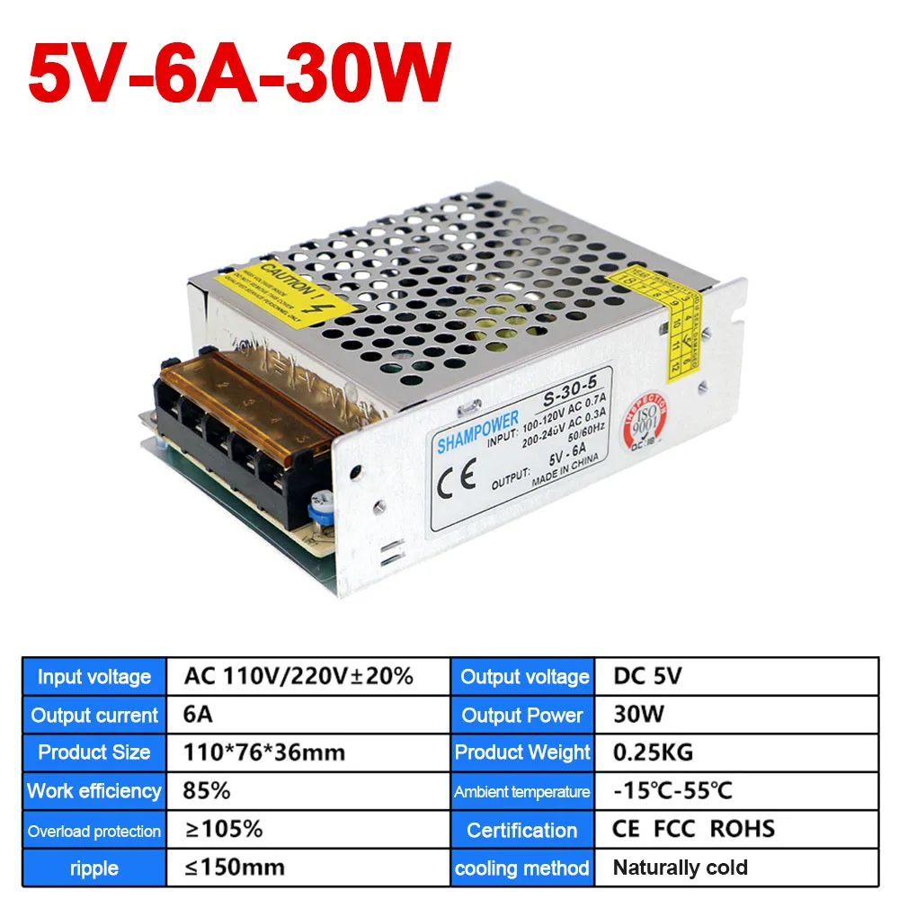 1pcs Universal Switching Power Supply AC 110V/220V to DC 5V 12V 24V LED Adapter for Led Strip Light Radio | Обустройство дома