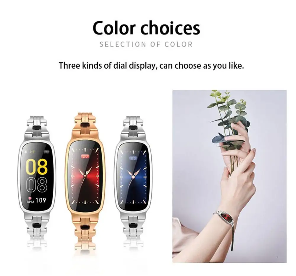 Женские Водонепроницаемые Смарт часы с цветным экраном для мониторинга