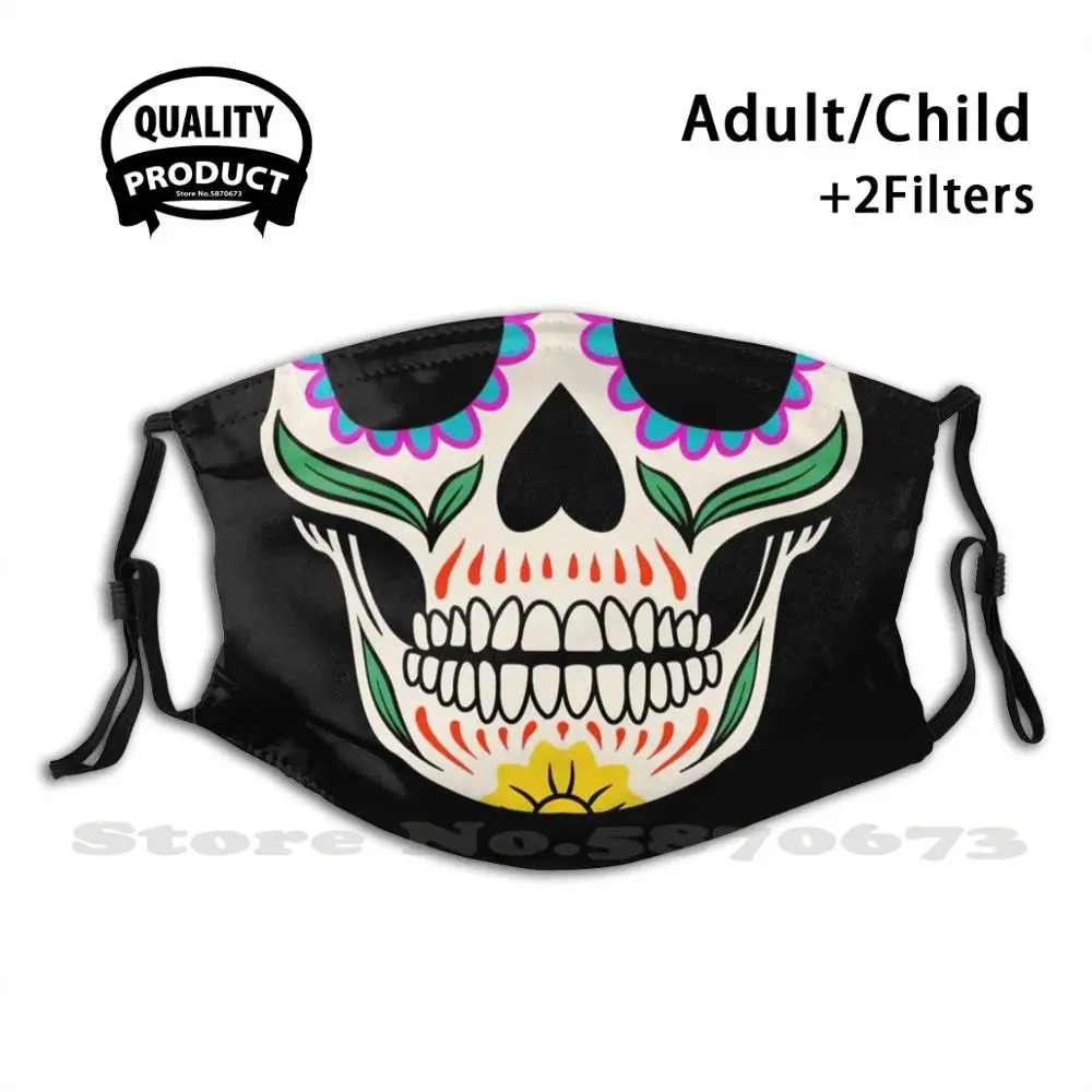 

Calavera Mask 3 060520 - Kerlz Fashion Mouth Masks Filter Adult Kids Face Mask Calavera Sugar Skull Mexican Pride Dia De Los