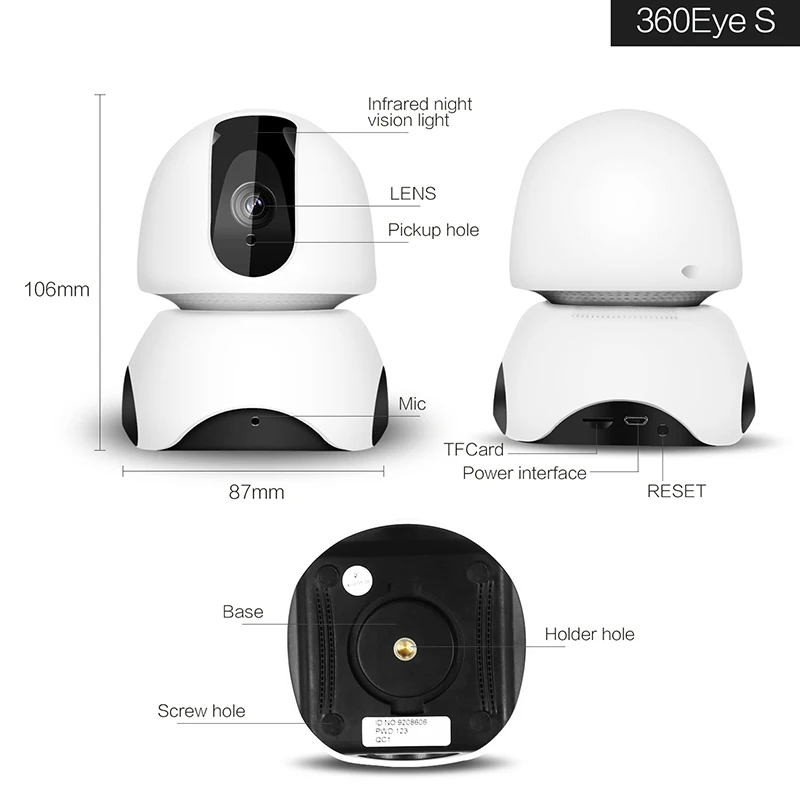 Auto Track 1080P IP Camera P2P NAS RTSP ONVIF Surveillance Security Monitor WiFi Wireless Mini CCTV Indoor | Безопасность и защита