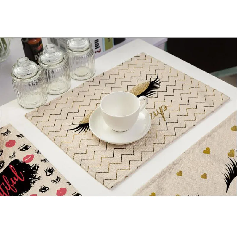 Модный коврик для ресниц из ткани украшения стола кухонный индивидуального