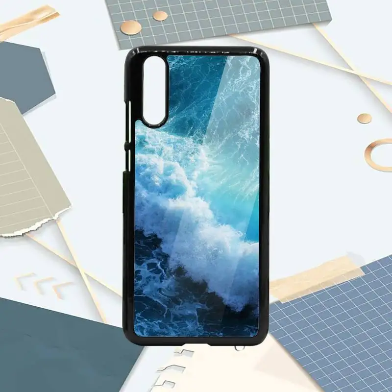 

Blue ocean pattern Phone Case PC For Samsung galaxy S note 8 9 20 10 e lite2019 plus pro ultra